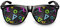 drucksda Partybrille/Funbrille mit Design 80er STYLE - Die Original lustige Brille für Fasching/Karneval, Festival, JGA - Funbrille für dein 80 er Kostüm (80s Design)