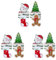 Heiikiuy 24 Weihnachts-Schwämme für die Küche, doppelseitige Schwämme zum Geschirrspülen, Papa, Weihnachtsbaum, Lebkuchenmann
