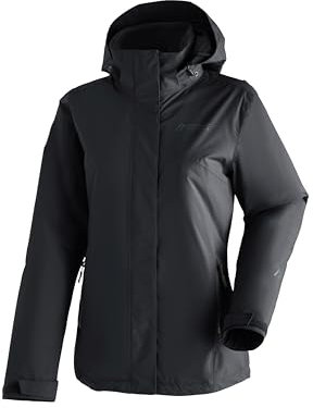 Maier Sports Metor Therm Rec W, Damen Outdoorjacke, Wasserdichte Wanderjacke mit sportlichem Schnitt, Mit mTEX Wetterschutz und und mTHERM light für hohen Wärmerückhalt, PFC-frei, Schwarz, 46