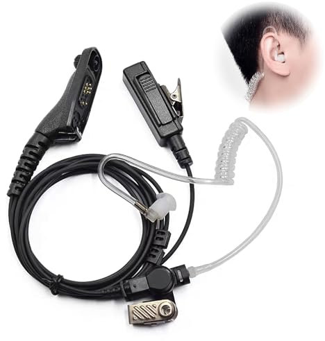 Oreillette radio à tube acoustique avec micro - Compatible avec les radios Motorola XPR, XiR, DP, DGP et APX, idéal pour la sécurité et la communication