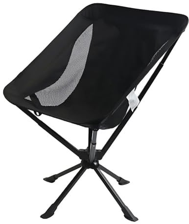 Camping Chair, Outdoor Camping Moon Chair Picknick Tragbares Aluminiumlicht Klappbar MOUNTAINHIKER Reise Angeln 360 Grad drehbar,Outdoor Service(01)