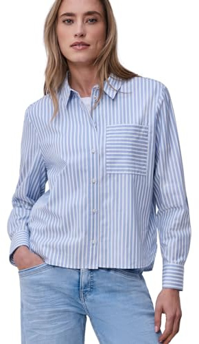 Street One Damen Bluse mit Hemdkragen und Backprint