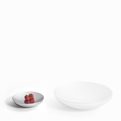 Philippi - UNO Schale - hochglanzpolierter Edelstahl, Puristisches Design, doppelwandig, Kühleffekt, Servierschale für Buffet und Dinner (Größe S)
