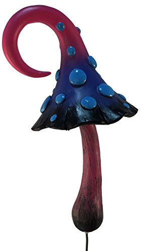 GlitZGlam Champignon Miniature Magique Rose, Noir et Bleu pour Un Jardin Féerique Miniature. Accessoire Fée et Nain de Jardin - Fairy Garden Accessory