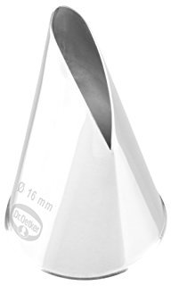 Dr. Oetker Rosentülle, 16 mm, Rosentülle aus der Tüllen-Manufaktur, Backzubehör zum Dekorieren (Farbe: silber), Menge: 1 Stück