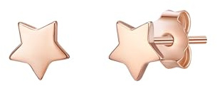 Glanzstücke München Damen Ohrringe 925/- Sterling Silber roségold | rosévergoldet 14 Karat, Ohrstecker, Stern