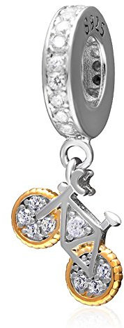 Jiarong Charms 925 Sterling Silber Fahrrad Charm für Pandora Bettelarmband (B)