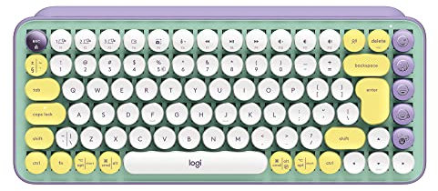 Logitech Pop Keys Clavier Mécanique sans Fil avec Touches Emoji Personnalisables, Clavier Anglais QWERTY - Daydream