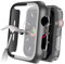 YMHML Compatibile con Apple Watch 38 mm Serie 3/2/1 custodia con protezione dello schermo in vetro temperato integrata, protezione sottile paraurti copertura completa copertura rigida per accessori