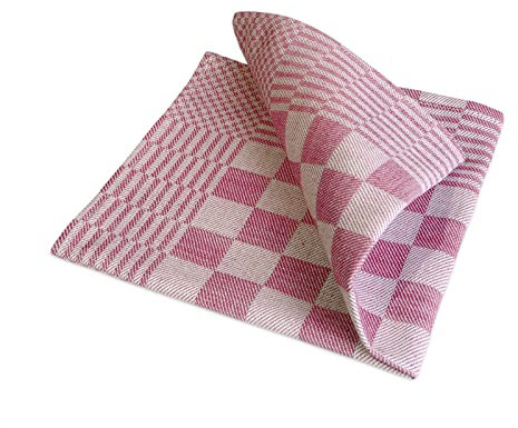 Stoffservietten, 24 Stück, Rot und Weiß Kariert, 40x40cm, Treb WS