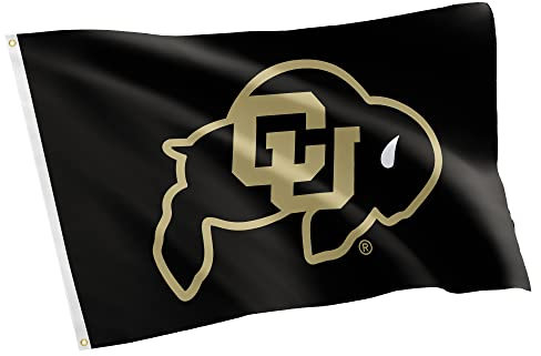 Desert Cactus University of Colorado Buffaloes CU Buffs Flagge, 100 % Polyester, für drinnen und draußen, 91 x 152 cm, Flagge 3