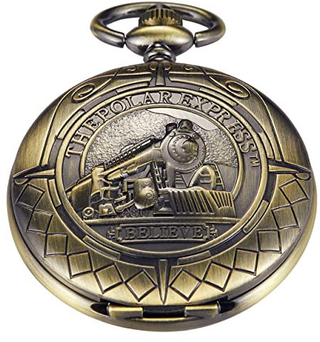 Tiong Bronze mechanische Taschenuhr Manipulator Aufziehbare Taschenuhren Geschenk, römische Ziffern mechanische Taschenuhren für Männer, Ma002