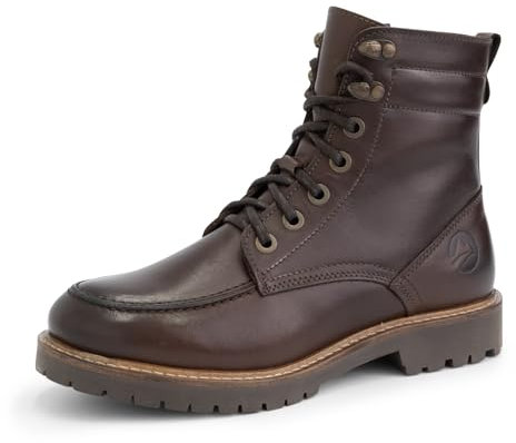 Travelin' Damen Haugesund Lady Lace-up Country Leder Outdoor Schnürschuhe - Dunkel Braun 40