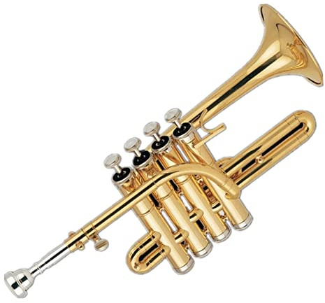 ZENGXUE CuPro Nickel Mit Vernickeltem Goldlack Piccolo-Trompete Standard-Trompetenset
