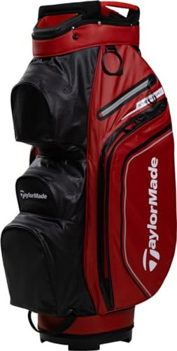TaylorMade Unisex Storm-Dry Cartbag, Rot, Schwarz & Weiß, Einheitsgröße, Rot, Schwarz und Weiß