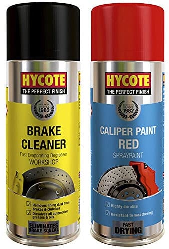 Hycote Red Brake Caliper Paint & Cleaner Kit High Gloss Finish