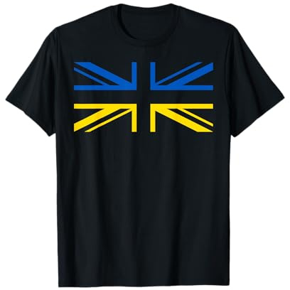 UKRAINE BRITISH UK FLAG UKRAINIAN ENGLISH UNION JACK CITIZEN T-Shirt