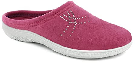 Inblu Pantofole con Motivo a Strass, Donna, Fucsia, 36 EU