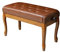 Klavierbank Hocker, Massivholz Klavierhocker Doppelt Hebbar Klavierhocker PU Leder Kissen Universal Kinder Guzheng Spezial Hocker (Color : Brown)