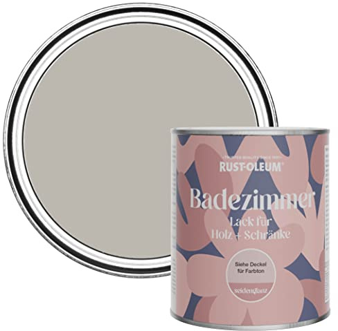 Rust-Oleum Grey Moisture Resistant Bathroom Wood and Cabinet Paint in Satin Finish - Gorthleck 750ml
