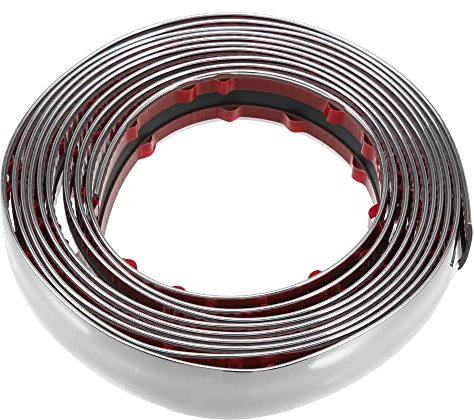 X AUTOHAUX Bande de protection chromée anti-rayures pour voiture, camion, camping-car, porte latérale, pare-chocs, 25 mm x 3 m