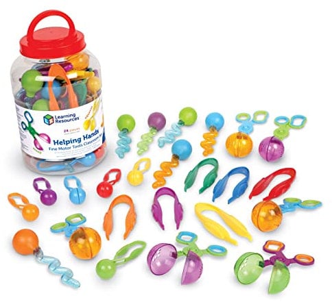 Learning Resources Helping Hands – Feinmotorik-Werkzeugset für das Klassenzimmer, Lernspielzeug für Kleinkinder, Unterrichtsmaterial für Lehrer, Sensorikspielzeug für Kleinkinder, 24-teilig