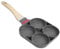 Poêle à Frire 4 Moules, Cuisine Petit Déjeuner Crêpes Cuisson Tefal Induction Blinis Moule pour Hamburger aux œufs avec Poignée