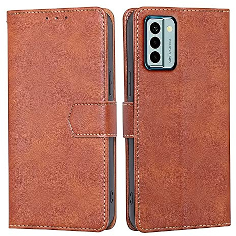 RankOne Coque pour Nokia G22 (6.5 inches), Coque Etui Protection Housse Premium en Cuir PU - Marron