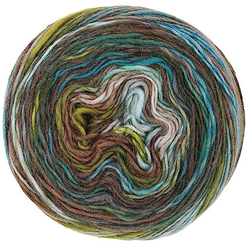 LANA GROSSA Colorissimo | Farbenfrohes Merino-Dochtgarn | Handstrickgarn aus 100% Schurwolle (Merino extrafein) | 100g Wolle zum Stricken & Häkeln | 300m Garn 102