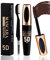 Mascara marrone impermeabile per sopracciglia, mascara in fibra di seta 5D con spazzola pieghevole per sopracciglia, extension per ciglia colorate liquide, volumizzanti e spessi, a lunga durata, per