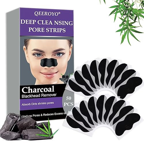 Tiras Nasales De Eliminación De Puntos Negros,Tiras De Espinillas, Blackhead Nose Strips, Nose Strips, Blackhead Nose Strips, Tiras De Limpieza Profunda, Tiras Limpiadoras Anti Puntos Negros, 50 Pcs