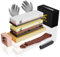 Knife Sharpening Stone Set, KERYE Professional Japanese Whetstone Knife Sharpener Kit, Premium 4 Side Grit 400/1000 3000/8000 Wet Stone, Flattening Stone, Angle Guide, Leather Strop, Anti Cut Gloves