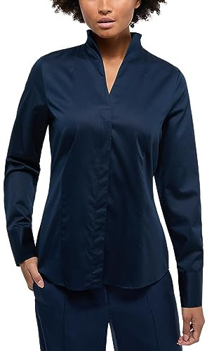 ETERNA Damen Satin Shirt Regular FIT 1/1 Navy 50_D_1/1