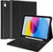TQQ Hülle mit Tastatur für iPad A16 11 Generation 2025/10 Generation 2022(11/10.9 Zoll), Abnehmbare Kabellose Bluetooth Tastatur Schutzhülle für iPad 11. /10. Gen, QWERTZ Deutsches Layout