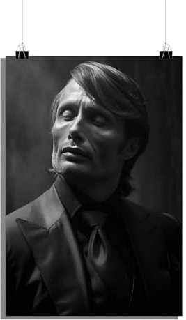 25 Artstreet Mads Mikkelsen Poster - Film Poster - Charismatischer Schauspieler Poster - Elegantes Porträt - Hochwertiges Poster - Perfekt zum Einrahmen (Size 60x90)