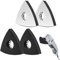 4 piezas lijadora worx bateria accesorios, accesorios multiherramienta lijado, accesorios worx sonicrafter, Hojas Multiherramienta Oscilante para pulir madera y plástico (80mm)