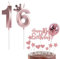 Bolosa 16th Birthday Candles Set, 16th Birthday Cake Topper, Number 16 Candle, 16 Years Old Birthdays Decorations for Girls Boys Party Wedding Anniversary (Rose Gold, Number 16)
