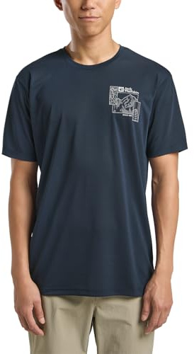 Jack Wolfskin Herren Vonnan Graphic M T-Shirt, Explore Midnight Sky, XXL EU