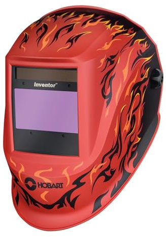 Hobart Inventor Series Auto-Darkening Welding Helmet with Gring Mode, Firey, Model# 771014