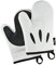 Prestige Disney Monochrome Mickey Mouse Oven Mitts Pair with Silicone Grip Pad, Oven Gloves Set of two 26 x 18cm, Black & White