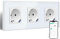 BSEED Wlan Schuko Steckdose mit USB C 20W Schnellladegerät,Smart Steckdose Unterputz mit Strommessung,Arbeit mit Alexa/Google Home,Stromzähler für Doppelsteckdose mit Smart Life App,2 Fach 157mm Gold