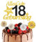 ALEGRE® Glitzer Tortendeko 18 Geburtstag Mädchen Junge, 5 Stück Torten Deko 18. Geburtstag Mädchen Junge, Kuchendeko Geburtstag 18 Jahre, Cake Topper 18 Geburtstag Deko, Party Zubehör 18 Kuchen Deko