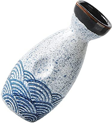 Alipis Olla De Sake De Estilo Japonés Tetera Esmaltada para Sake Pintada Mano para Servir Fiestas Japonesas