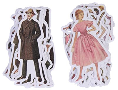 HONMEET 2packungen Vintage Menschen Aufkleber Mit Retro Stickern Für Scrapbooking Handbuch DIY Dekoration Für Journal Und Bastelprojekte