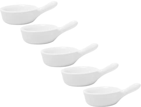 HOLIDYOYO 5pièces Coupelles Céramique Pour Sauces Et Condiments Assiettes à Trempette Avec Poignée De Dipping Dishes Pour Cuisine Et Restaurant