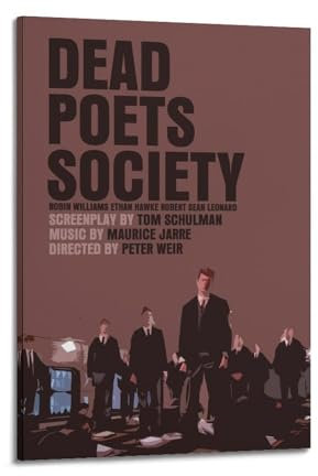 HUCHUZHAN Filmposter Dead Poets Society, klassisches dekoratives Poster, gruselige Atmosphäre, Kunst, Wandgemälde, Leinwandkunst, Design, dekorieren Sie das Wohnzimmer, 60 x 90 cm, Rahmenstil-36