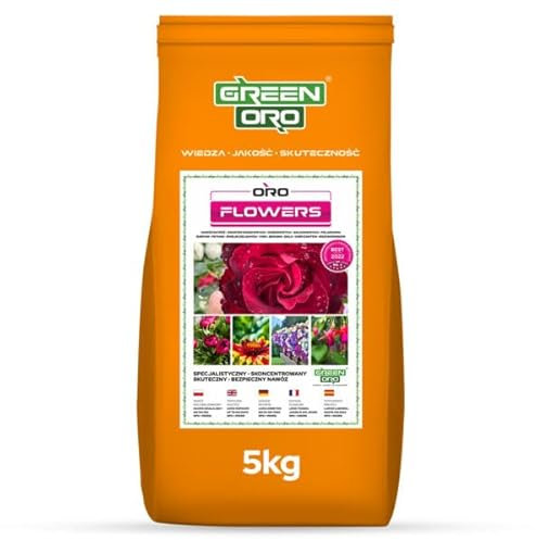 GREEN ORO ORO FLOWERS 5KG – Engrais à libération prolongée pour les rosiers et les fleurs de massifs, engrais spécial