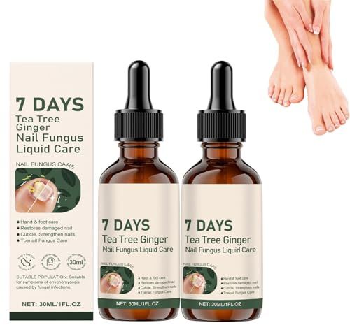 2PCS Fungal Nail Treatment,Toenail Fungus Treatment Extra Strength-Ginger Nail Treatment,Toenail Cuticle Care Oil Care,Anti fungus Nail Repair and Strengthen, Fix and Renew Damaged