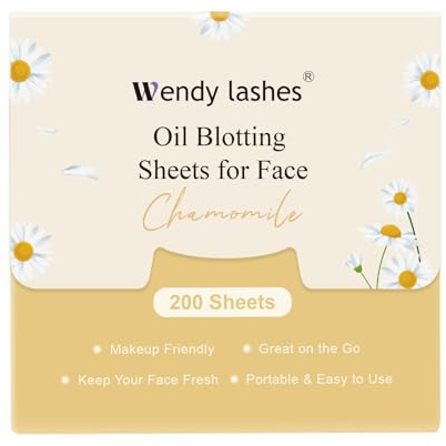Papier Matifiante Visage 200 Feuilles Pour Peau Grasse De Papiers Matifiants Pour,Oil Blotting Sheets,Adaptées à Tous Les Types De Peau(Chamomile-200)