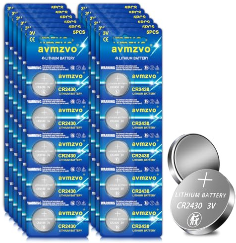 avmzvo CR2430 3V Lithium Knopfzellen 2430 Batterien,60 Stück,Für Spielzeug | mit Langer Haltbarkeit,Auslaufsicher & quecksilberfrei【5 Jahre Garantie】